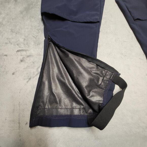 Olympic Uniforms Pants Mens Medium Navy Snow Ski Shell Mesh Lined Cargo Made USA - Picture 6 of 10